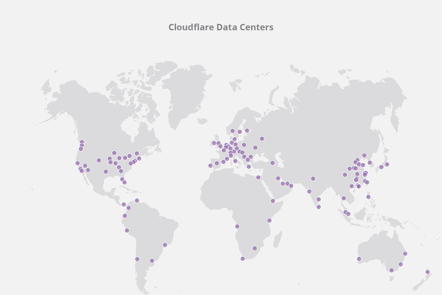 Mapa de los centros de datos
