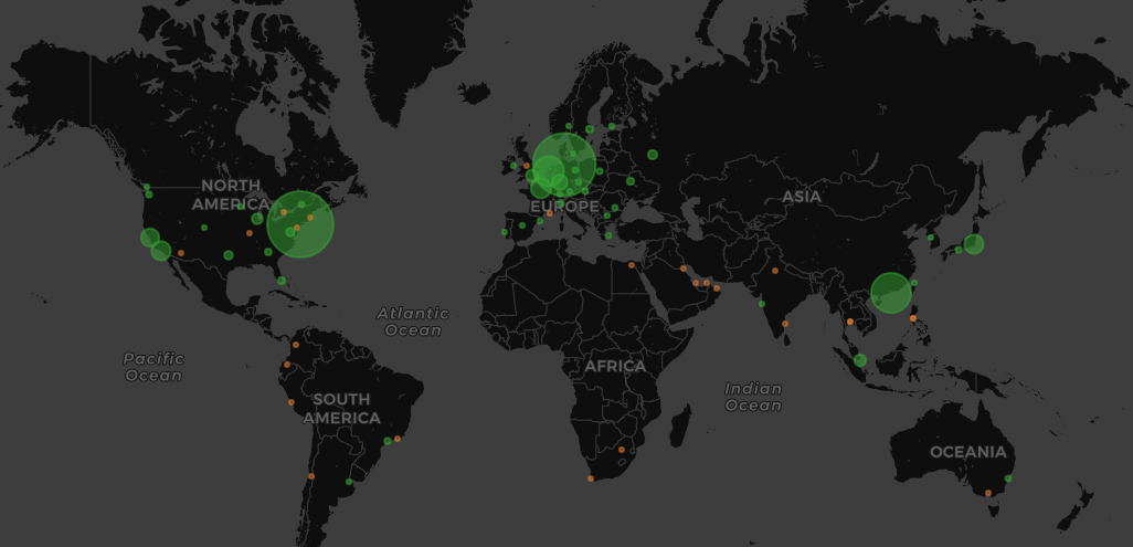 Cloudflare Memcached Traffic Map