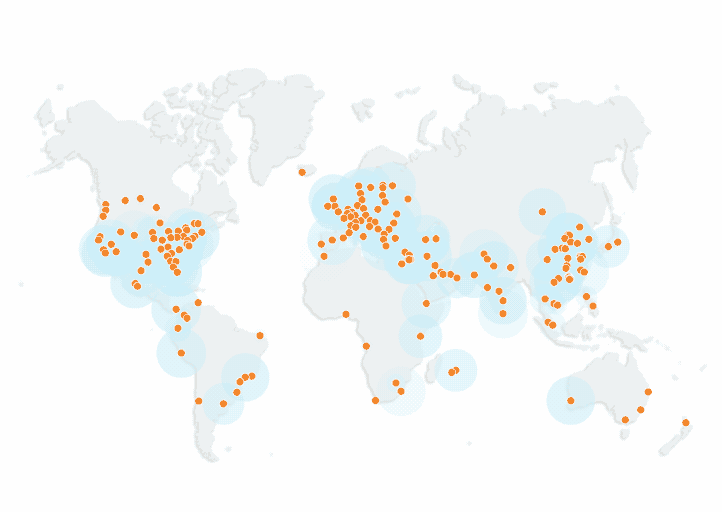 illustration network map animation